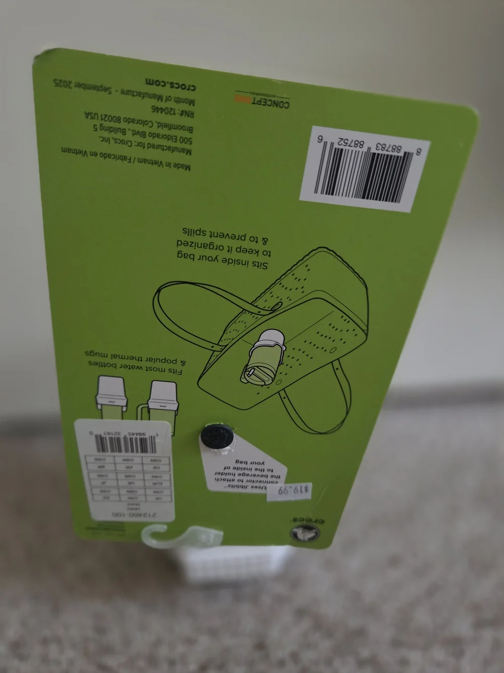 Crocs White Beverage Holder